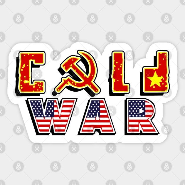 Cold War Flag Colors Sticker by 8 Fists of Tees